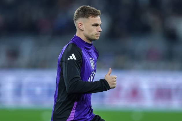 Fußball UEFA Nations League Viertelfinale Deutschland - Italien am 23.03.2025 im Signal Iduna Park in Dortmund Joshua Kimmich ( Deutschland ) beim Aufwärmen