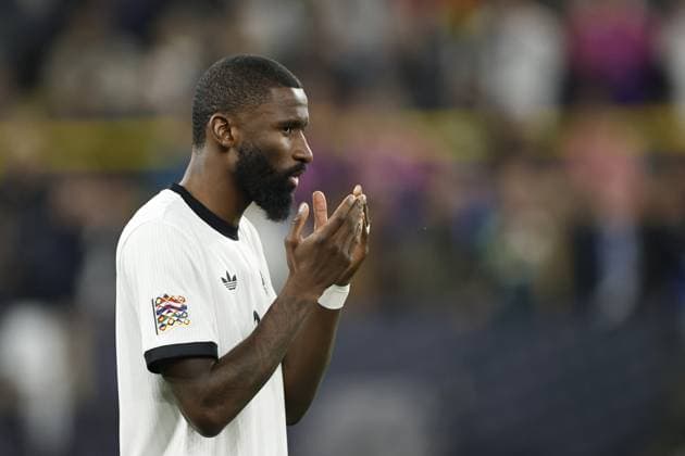 DORTMUND - Antonio Rudiger of Germany during the UEFA Nations League quarterfinal match between Germany and Italy at the BVB Stadion Dortmund on March 23, 2025 in Dortmund, Germany. ANP Hollandse Hoogte MAURICE VAN STEEN UEFA Nations League Quarterfinal Leg Two 2025 xVIxANPxSportx xMauricexvanxSteenxIVx 522965744 originalFilename: 522965744.jpg