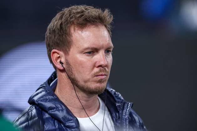 23.03.2025, Fußball, Viertelfinale UEFA Nations League, Deutschland - Italien, Signal Iduna Park, Saison 2024 2025: Bundestrainer Julian Nagelsmann (GER hc) DFB regulations prohibit any use of photographs as image sequences and or quasi-video. Nordrhein-Westfalen Deutschland