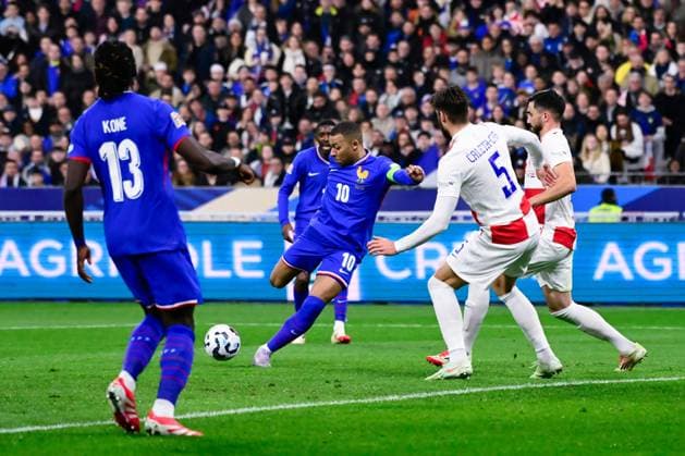 FOOTBALL : France vs Croatie - Ligue des Nations - 23 03 2025 Kylian Mbappe ( 10 - France ) during the UEFA Nations League match between France and Croatia at Stade de France on March 23, 2025 in Paris, France. ( Photo by Dante Badano PsnewZ ) - ParisFrance  Copyright: xDantexBadanox