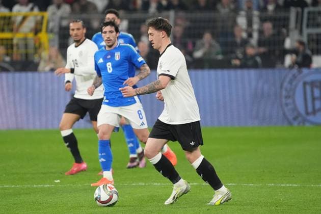 Angelo Stiller (Deutschland Germany, 16) - Dortmund 23.03.2025: Deutschland vs. Italien, UEFA Nations League Viertelfinale Rückspiel, Signal Iduna Park