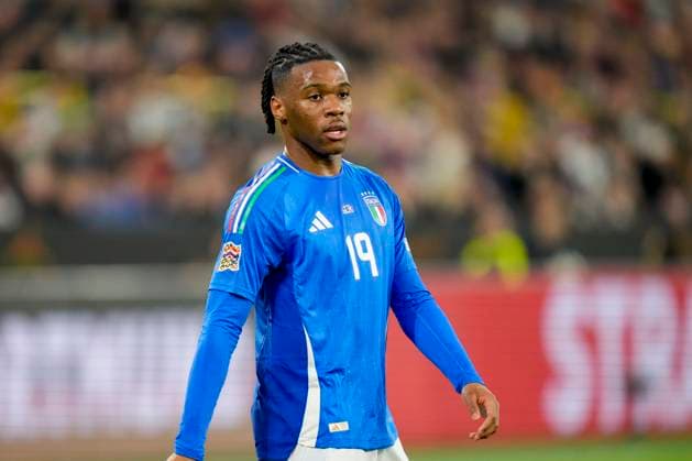 Destiny Udogie (Italy) looks on during the UEFA Nations League Quarterfinal Leg Two match between Germany and Italy at Football Stadium Dortmund on March 23, 2025 in Dortmund, Germany.