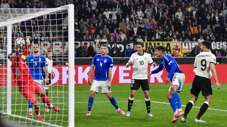 Tim Kleindienst (Deutschland 9) erzielt das Tor zum 3:0 23.03.2025 Fussball UEFA Nations League Deutschland vs Italien, Signal Iduna Park, Dortmund,