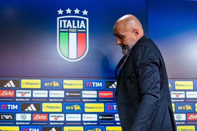 23.03.2025, Deutschland vs. Italien, Nations League, Viertelfinale-Rückspiel Pressekonferenz nach dem Spiel mit Luciano Spalletti (Italien, Chef-Trainer Coach) Copyright: xBahhoxKarax