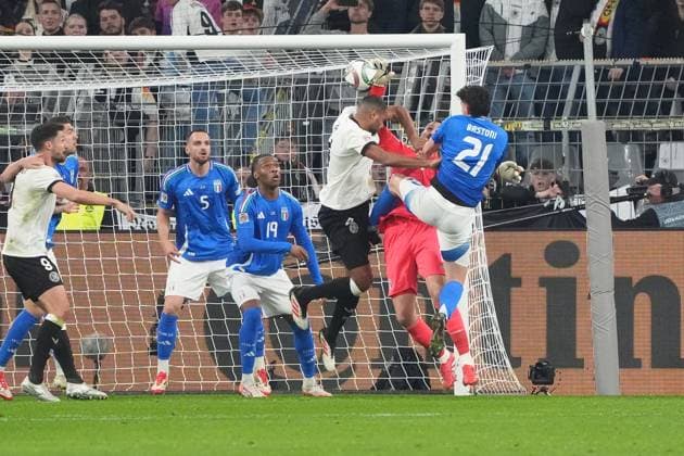 Jonathan Tah (Deutschland Germany, 4) Kopfball - Dortmund 23.03.2025: Deutschland vs. Italien, UEFA Nations League Viertelfinale Rückspiel, Signal Iduna Park