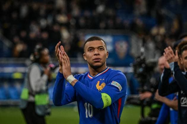 Nations League - France v Croatia - FA French forward Kylian Mbappe celebrates the winning at the end of the UEFA Nations League football match between France and Croatia at the Stade de France stadium in Saint-Denis, north of Paris on March 23, 2025. Photo by Firas Abdullah ABACAPRESS.COM Metz Lorraine France  Copyright: xAbdullahxFiras ABACAx