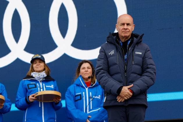 ALPINE SKIING - FIS WC Final Sun Valley SUN VALLEY,IDAHO,USA,23.MAR.25 - ALPINE SKIING - FIS World Cup Final, Super G, ladies. Image shows president Johan Eliasch (FIS).  GEPAxpictures xGregxM.xCooper