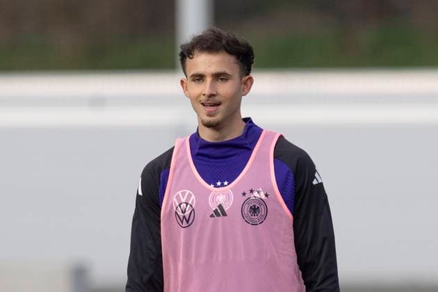 Abschlusstraining U21, U 21 Nationalmannschaft, 24.03.2025 Max Rosenfelder (DFB Deutsche U21 Nationalmannschaft), Abschlusstraining U21 Nationalmannschaft, Frankfurt, DFB Campus, 24.3.2025 Copyright: xBEAUTIFULxSPORTS Gawlikx