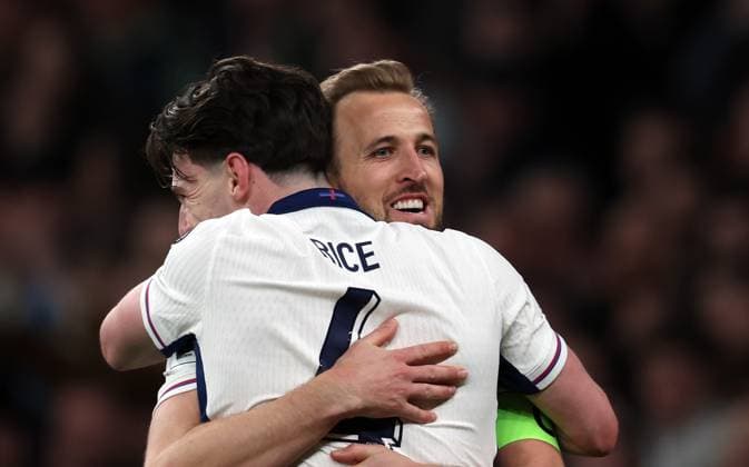 Harry Kane of England celebrates after scoring a goal to put England 2-0 up England v Latvia - UEFA World Cup Qualifiers - Group K Football. Wembley Stadium, London. UK. 24 MAR 2025 Editorial use only  Copyright: xJASONPIX Shutterstockx 15220998f
