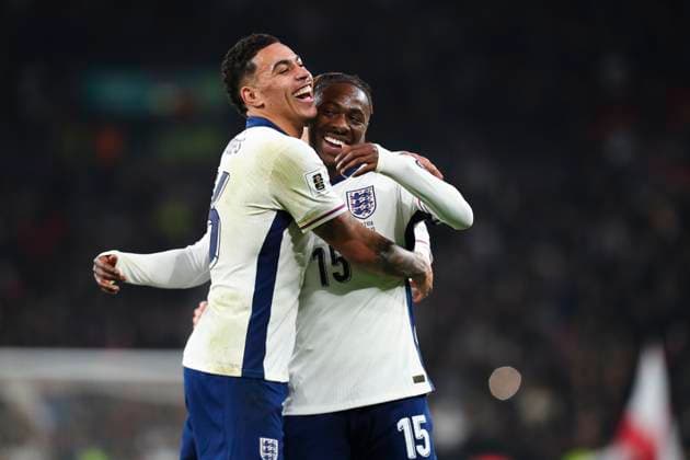 England v Latvia Eberechi Eze of England celebrates his goal in the 76th minute for 3-0 during the England v Latvia UEFA World Cup Qualifier Group K match at Wembley Stadium, London, England, United Kingdom on 24 March 2025 Credit: Katie Chan Every Second Media Editorial use only. All images are copyright Every Second Media Limited. No images may be reproduced without prior permission. Copyright: xIMAGO EveryxSecondxMediax ESM-1391-0046 KatiexChanx xEveryxSecondxMediax