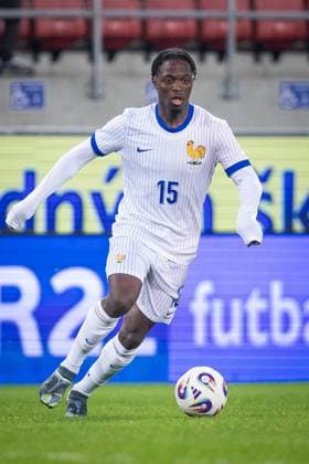 SLOVAKIA U21, U 21 - FRANCE U21 Dilane Bakwa of France during the friendly international football match ahead of 2025 UEFA European Under-21 Championship between Slovakia U21 and France U21. Trnava, Slovakia, March 24, 2025. Photo by Branislav Racko Copyright: xx 080A8687