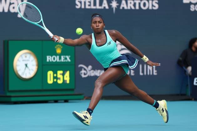 Miami Open 2025 Coco Gauff during Miami Open 2025 tennis tournament in Miami USA on 24 March 2025. Miami USA  Copyright: xFotoxOlimpikx originalFilename:jastrzebowski-miamiope250325_np9cQ.jpg
