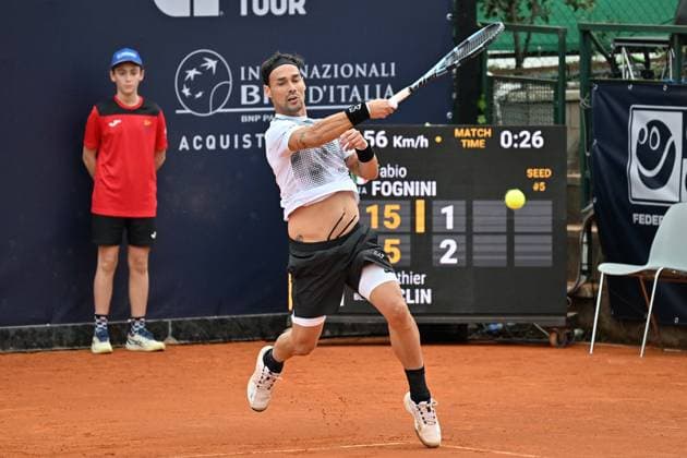 Foto IPP Felice De Martino Napoli 25 03 2025 Napoli Tennis Cup 2025 ATP, Tennis Herren Challenger Tour Nella foto: Fabio Fognini Italy Photo Press World Copyright Napoli italy Italia ITALY  Copyright: xR4924_italyphotopressx