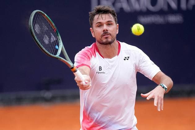 NAPLES, ITALY - MARCH 25: Stan Wawrinka during the ATP, Tennis Herren Challenger Tour match between Stan Wawrinka and Borna Gojo on March 25, 2025 in Naples, Italy Copyright: xFOTOAGENZIAx