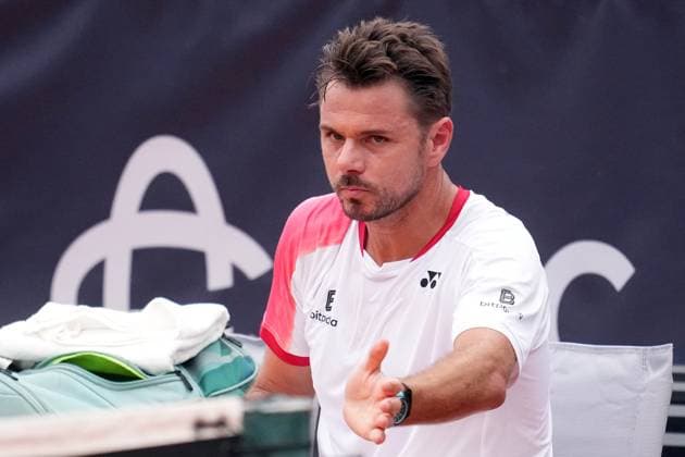NAPLES, ITALY - MARCH 25: Stan Wawrinka during the ATP, Tennis Herren Challenger Tour match between Stan Wawrinka and Borna Gojo on March 25, 2025 in Naples, Italy Copyright: xFOTOAGENZIAx