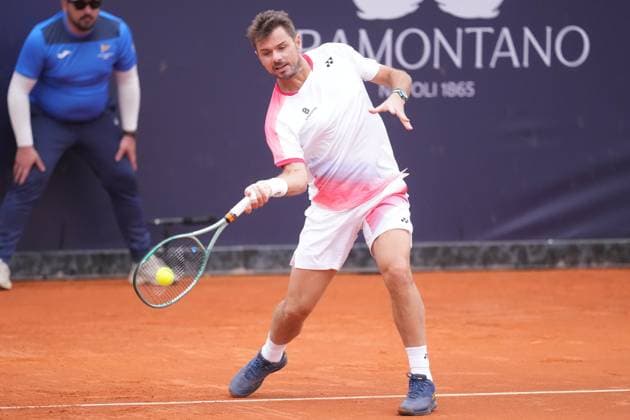 NAPLES, ITALY - MARCH 25: Stan Wawrinka during the ATP, Tennis Herren Challenger Tour match between Stan Wawrinka and Borna Gojo on March 25, 2025 in Naples, Italy Copyright: xFOTOAGENZIAx