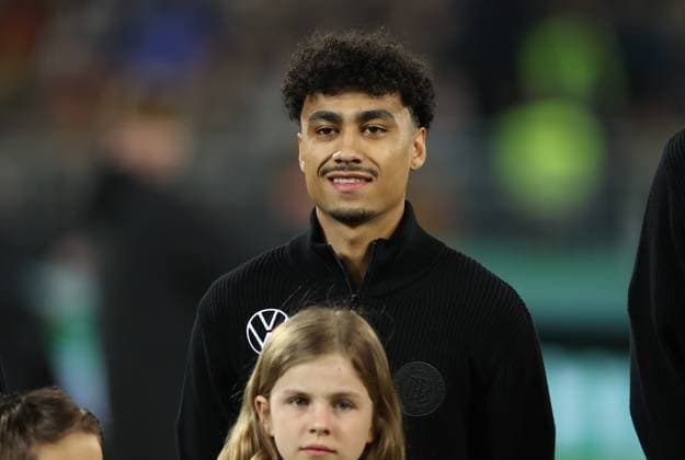 25.03.2025, Fussball U21, U 21 Junioren Freundschaftsspiel, Deutschland U21 - Spanien U21, v.l., Nathaniel Brown (Deutschland U21) DFL DFB REGULATIONS PROHIBIT ANY USE OF PHOTOGRAPHS AS IMAGE SEQUENCES AND OR QUASI-VIDEO. xdcx Copyright: HMBxMedia Claus