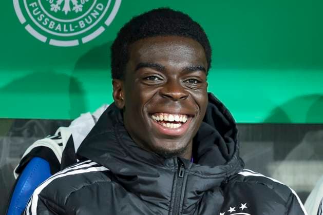Joshua Quarshie (Germany) lacht, International Friendly, Länderspiel, Nationalmannschaft U21, U 21 Germany and U21 Spain, Darmstadt am 25. March 2025 in Stadion am Boellenfalltor, Deutschland. (Foto von Marco Steinbrenner DeFodi Images) Joshua Quarshie (Germany) smiles, International Friendly, U21 Germany and U21 Spain, Stadion am Boellenfalltor, March 25, 2025 in Darmstadt, Germany. (Photo by Marco Steinbrenner DeFodi Images)
