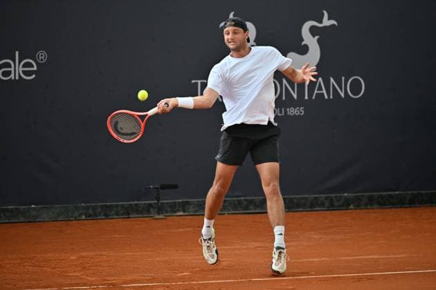 Foto IPP Felice De Martino Napoli 26 03 2025 Napoli Tennis Cup 2025 ATP, Tennis Herren Challenger Tour Nella foto: Federico Arnaboldi Italy Photo Press World Copyright Napoli italy Italia ITALY  Copyright: xR4924_italyphotopressx
