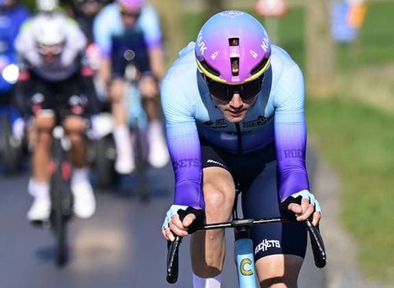 Dutch Hartthijs De Vries of Unibet Tietema Rockets pictured in action during the Classic Brugge-De Panne men s elite one-day cycling race, 195,6 km from Brugge to De Panne, Wednesday 26 March 2025. DIRKxWAEM  x115903506x