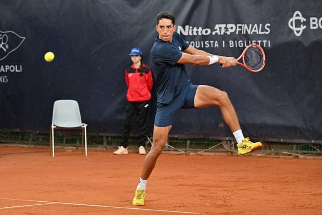 Foto IPP Felice De Martino Napoli 26 03 2025 Napoli Tennis Cup 2025 ATP, Tennis Herren Challenger Nella foto: Murkel Dellien Italy Photo Press World Copyright Napoli italy Italia ITALY  Copyright: xR4924_italyphotopressx