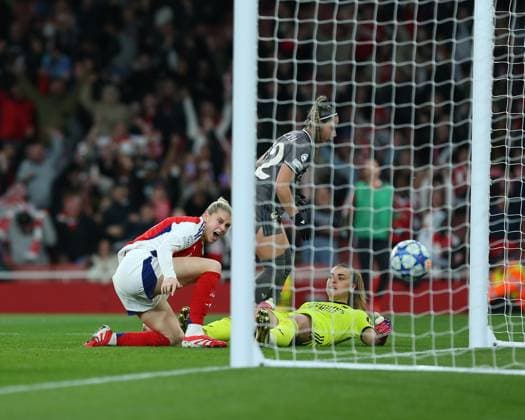 Sport Bilder des Tages North London, England, March 26 2025: Alessia Russo (23 Arsenal) scores the opening goal during the UEFA Womens Champions League game between Arsenal and Real Madrid at Emirates Stadium in North London, England. (Jay Patel SPP) Copyright: xJayxPatel SPPx spp-en-JaPa-ARSvRMA_20250326_0025