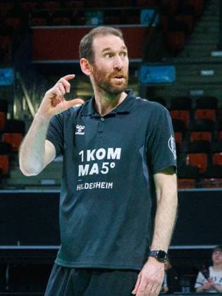 Giessen-Trainer Pete STROBL. Volleyball, Herrsching-Giesen. Volleyball Bundesliga der Männer, WWK Volleys Herrsching - Helios Grizzlys Giesen, Playoff, Saison 2024-2025, am 26.03.2025 in Muenchen, B M W P A R K, Deutschland. Quelle Copyright Credit : Oryk HAIST