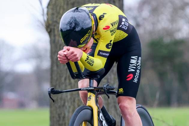 Owain Tomos Pattinson of Team Visma Lease a Bike Development , ITT Beltrum Stage 1, Metec Olympia s Tour Day 1, , March 26, 2025, Beltrum, Netherlands.
