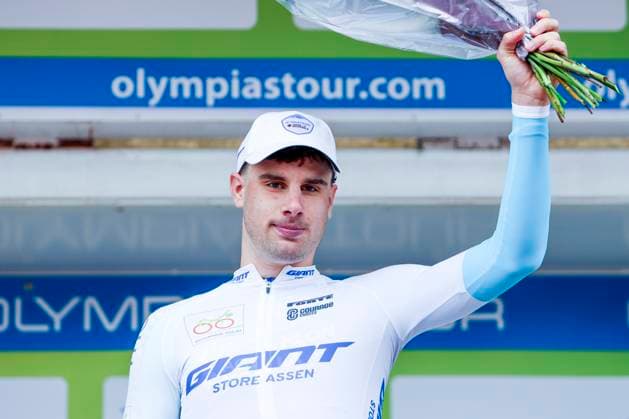 third in stage 1 and white jersey Arthur Blaise of Decathlon AG2R La Mondiale Dev Team , ITT Beltrum Stage 1, Metec Olympia s Tour Day 1, , March 26, 2025, Beltrum, Netherlands.