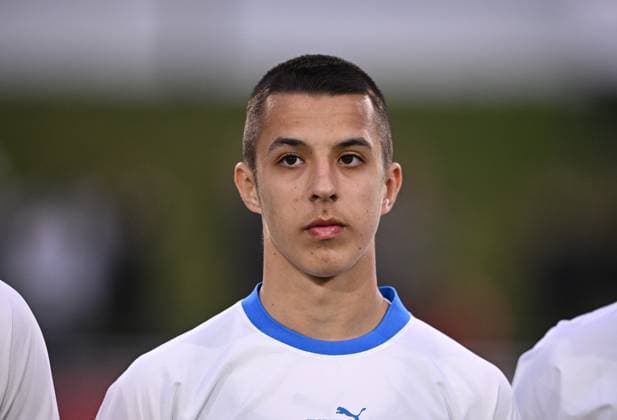 Fussball, Junioren U 17 UEFA EURO, EM, Europameisterschaft,Fussball 2025 FIFA WM 2025 Qualifikation in Baden Schweiz. 25.03.2025 Schweiz 1-3 Tschechien Hugo Sochurek (Tschechien) *** Football, Juniors U 17 UEFA Euro 2025 FIFA World Cup 2025 Qualification in Baden Switzerland 25 03 2025 Switzerland 1 3 Czech Republic Hugo Sochurek Czech Republic
