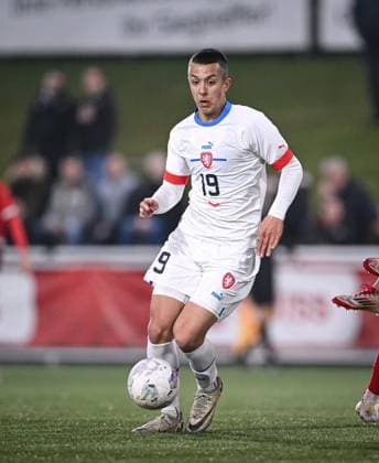Fussball, Junioren U 17 UEFA EURO, EM, Europameisterschaft,Fussball 2025 FIFA WM 2025 Qualifikation in Baden Schweiz. 25.03.2025 Schweiz 1-3 Tschechien Hugo Sochurek (Tschechien) *** Football, Juniors U 17 UEFA Euro 2025 FIFA World Cup 2025 Qualification in Baden Switzerland 25 03 2025 Switzerland 1 3 Czech Republic Hugo Sochurek Czech Republic