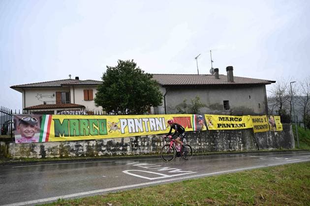 Sport Bilder des Tages 27-03-2025 Settimana Internazionale Coppi E Bartali; Tappa 03 Riccione - Cesena; 2025, Ef Education - Easypost; Pantani, Marco; Baudin, Alex; Sorrivoli; 
