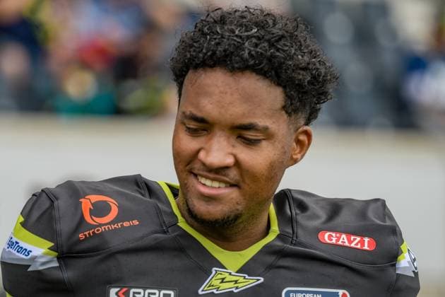 Lenny Krieg (Stuttgart Surge, 34), Stuttgart Surge vs Rhein Fire, American Football, European League of Football, Semi-Final, Season 2024, 08.09.2024, Stuttgart GAZI Stadion Waldau Germany Copyright: xFootxBowl JUSTxSHOTSx