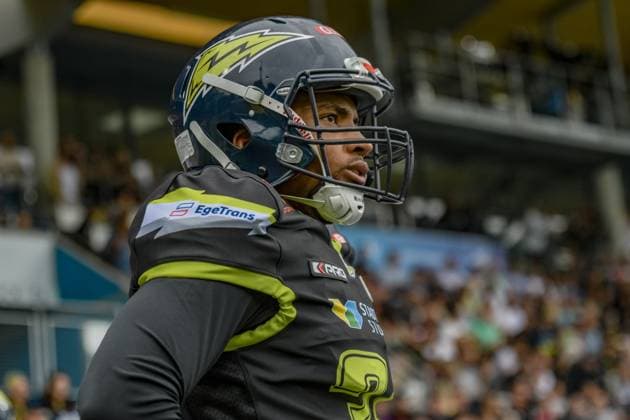 Lenny Krieg (Stuttgart Surge, 34), Stuttgart Surge vs Rhein Fire, American Football, European League of Football, Semi-Final, Season 2024, 08.09.2024, Stuttgart GAZI Stadion Waldau Germany Copyright: xFootxBowl JUSTxSHOTSx
