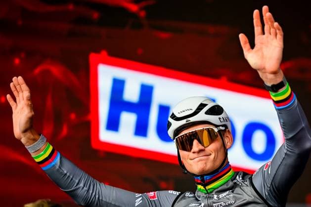 Dutch Mathieu van der Poel of Alpecin-Deceuninck pictured at the start of the E3 Saxo Bank Classic one day cycling race, 208,8 km from and to Harelbeke, on Friday 28 March 2025. DIRKxWAEM  x116482495x
