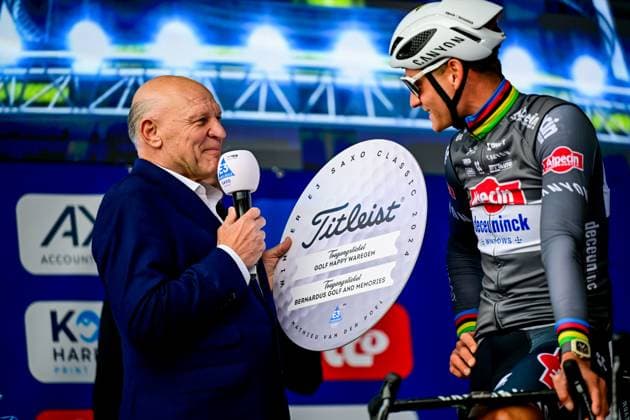 Dutch Mathieu van der Poel of Alpecin-Deceuninck pictured at the start of the E3 Saxo Bank Classic one day cycling race, 208,8 km from and to Harelbeke, on Friday 28 March 2025. DIRKxWAEM  x116483676x