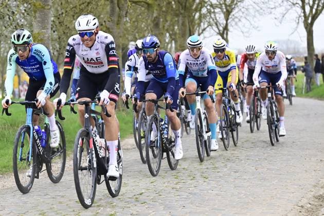 German Nils Politt of UAE Team Emirates pictured in action during the E3 Saxo Bank Classic one day cycling race, 208,8 km from and to Harelbeke, on Friday 28 March 2025. DIRKxWAEM  x116501240x