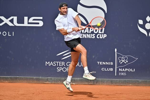 Foto IPP Felice De Martino Napoli 27 03 2025 Napoli Tennis Cup 2025 ATP, Tennis Herren Challenger Nella foto: Federico Arnaboldi Italy Photo Press World Copyright Napoli italy Italia ITALY  Copyright: xR4924_italyphotopressx