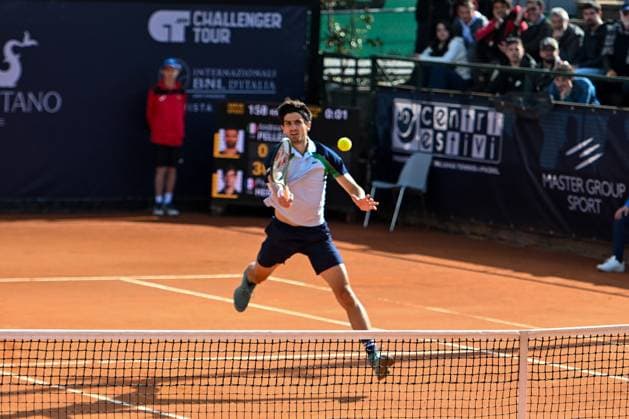 TENNIS - Eventi nazionali - Tennis Napoli Cup Pierre-Hugues Herbert during the match ATP, Tennis Herren Challenger Napoli Mens S Singles quarter on March 28, 2024 at Tennis Club in Napoli, Italy Napoli Italy  Copyright: xIPAxSport ABACAx