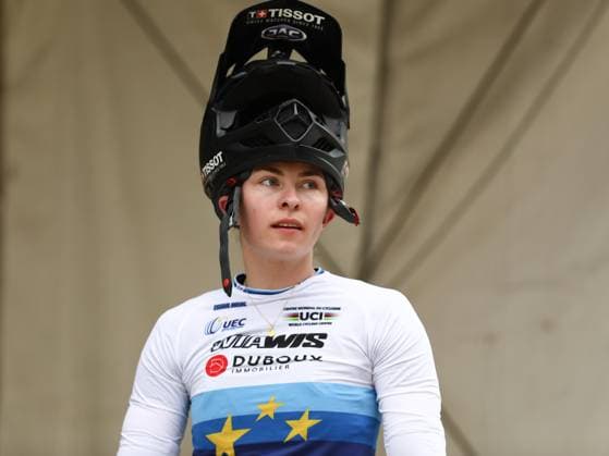 March 28, 2025, Verona, Veneto, Italy: ZOE CLAESSENS 2 of Switzerland in the UEC BMX European Cup Round 1 in Verona, Italy Verona Italy - ZUMAc179 20250328_zep_c179_004 Copyright: xMickaelxChavetx