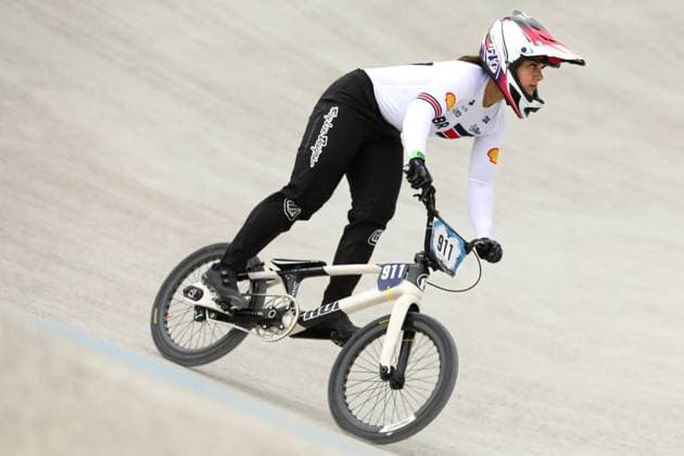 March 28, 2025, Verona, Veneto, Italy: Tokyo 2020 Olympic Champion BETHANY SHRIEVER 911 of Great Britain in the UEC BMX European Cup Round 1 in Verona, Italy Verona Italy - ZUMAc179 20250328_zep_c179_019 Copyright: xMickaelxChavetx