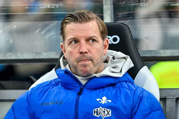 GER, 2. BL, SSV Ulm 1846 vs SV Darmstadt 98 28.03.2025, Donaustadion, Ulm, GER, 2. BL, SSV Ulm 1846 vs SV Darmstadt 98, im Bild Florian Kohfeldt (Darmstadt)