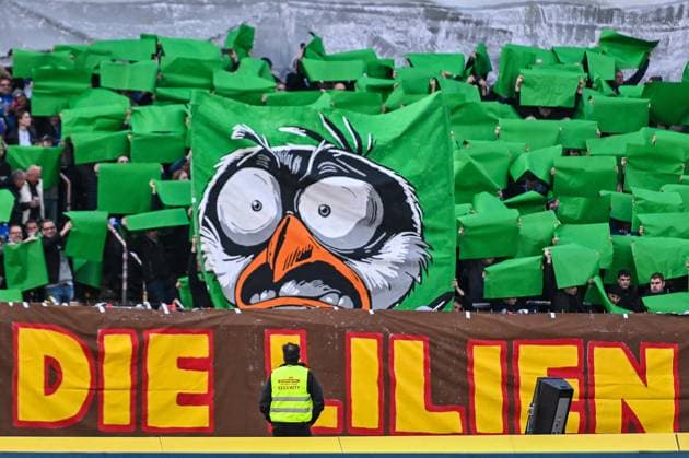 GER, 2. BL, SSV Ulm 1846 vs SV Darmstadt 98 28.03.2025, Donaustadion, Ulm, GER, 2. BL, SSV Ulm 1846 vs SV Darmstadt 98, im Bild Darmstaedter Choreographie vor Spielbeginn