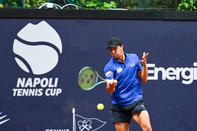 TENNIS - Eventi nazionali - Tennis Napoli Cup Luciano Darderi during the match ATP, Tennis Herren Challenger Napoli Mens S Singles quarter on March 28, 2024 at Tennis Club in Napoli, Italy Napoli Italy  Copyright: xIPAxSport ABACAx