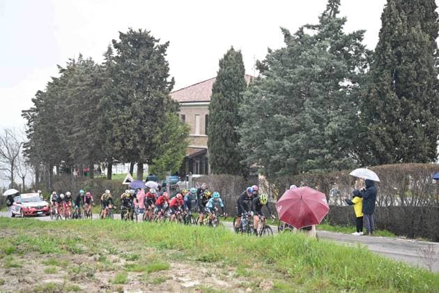 Radsport, Settimana Coppi e Bartali, 5. Etappe 29-03-2025 Settimana Internazionale Coppi E Bartali; Tappa 05 Brisighella - Forli; Rocca Delle Caminate; 