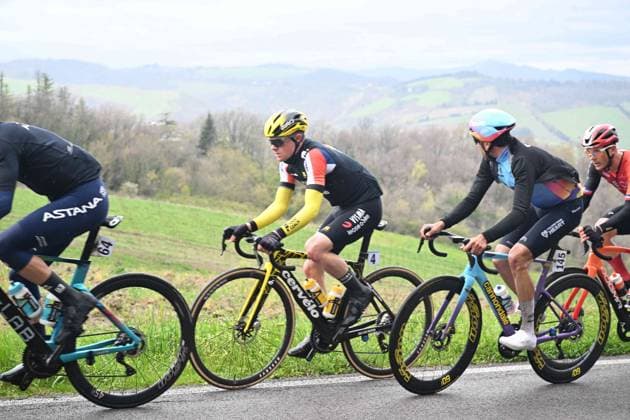 Radsport, Settimana Coppi e Bartali, 5. Etappe 29-03-2025 Settimana Internazionale Coppi E Bartali; Tappa 05 Brisighella - Forli; 2025, Visma - Lease A Bike; Tulett, Ben; Rocca Delle Caminate; 