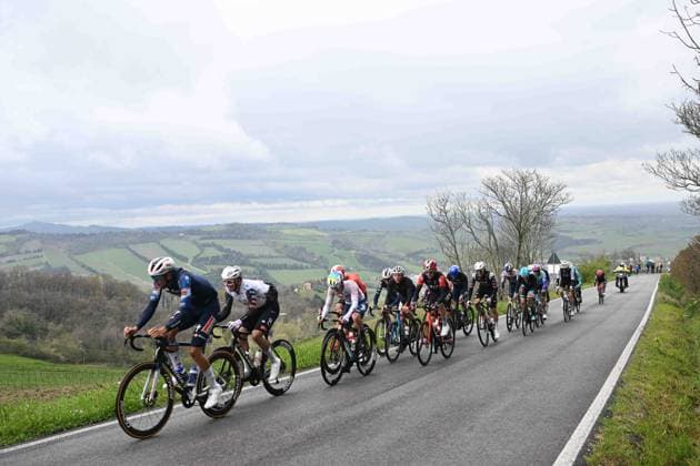 Radsport, Settimana Coppi e Bartali, 5. Etappe 29-03-2025 Settimana Internazionale Coppi E Bartali; Tappa 05 Brisighella - Forli; Rocca Delle Caminate; 