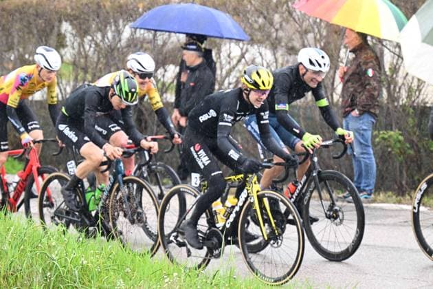 Radsport, Settimana Coppi e Bartali, 5. Etappe 29-03-2025 Settimana Internazionale Coppi E Bartali; Tappa 05 Brisighella - Forli; 2025, Visma - Lease A Bike; Graat, Tijmen; Rocca Delle Caminate; 