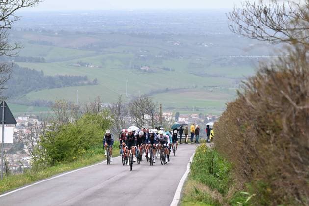 Radsport, Settimana Coppi e Bartali, 5. Etappe 29-03-2025 Settimana Internazionale Coppi E Bartali; Tappa 05 Brisighella - Forli; Rocca Delle Caminate; 