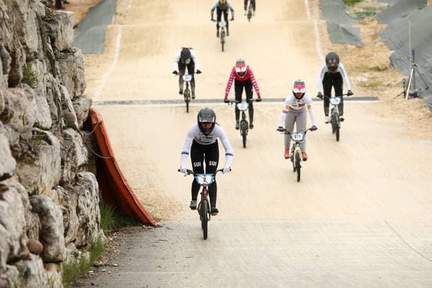 March 29, 2025, Verona, Veneto, Italy: ZOE CLAESSENS of wins the Women Elite final of the UEC BMX European Cup Round 1 in Verona, Italy Verona Italy - ZUMAc179 20250329_zep_c179_071 Copyright: xMickaelxChavetx